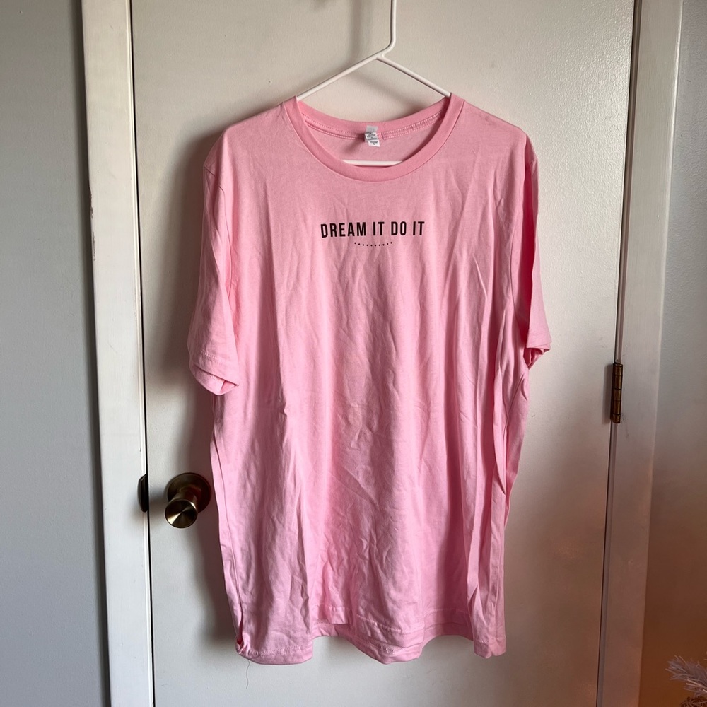 Like New! Bella + Canvas Pink Disney Quote Unisex T-Shirt.